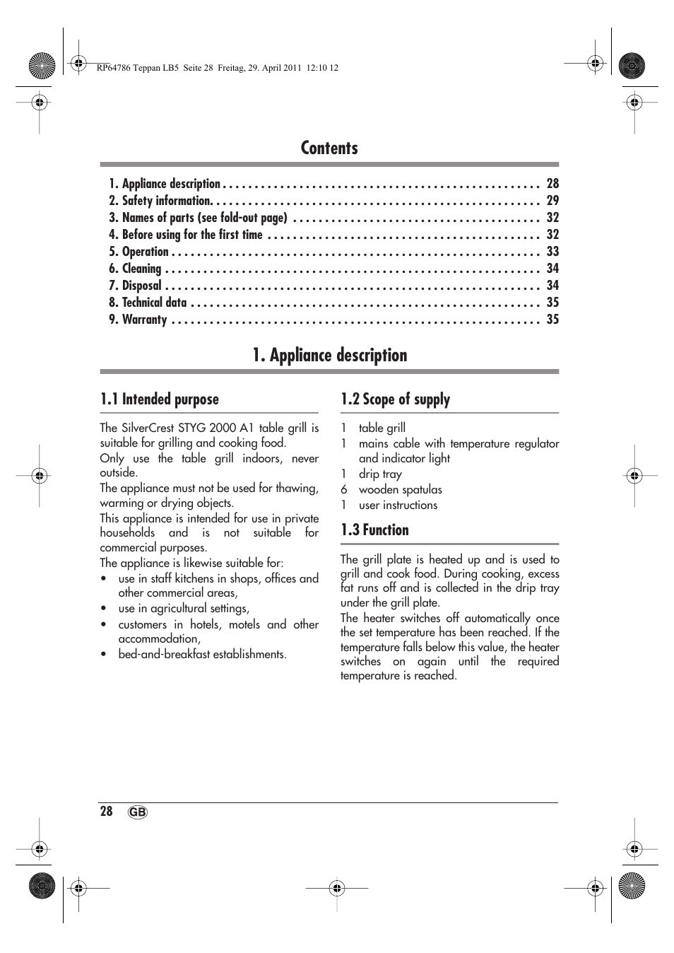 Silvercrest STYG 2000 A1 User Manual | Page 30 / 46