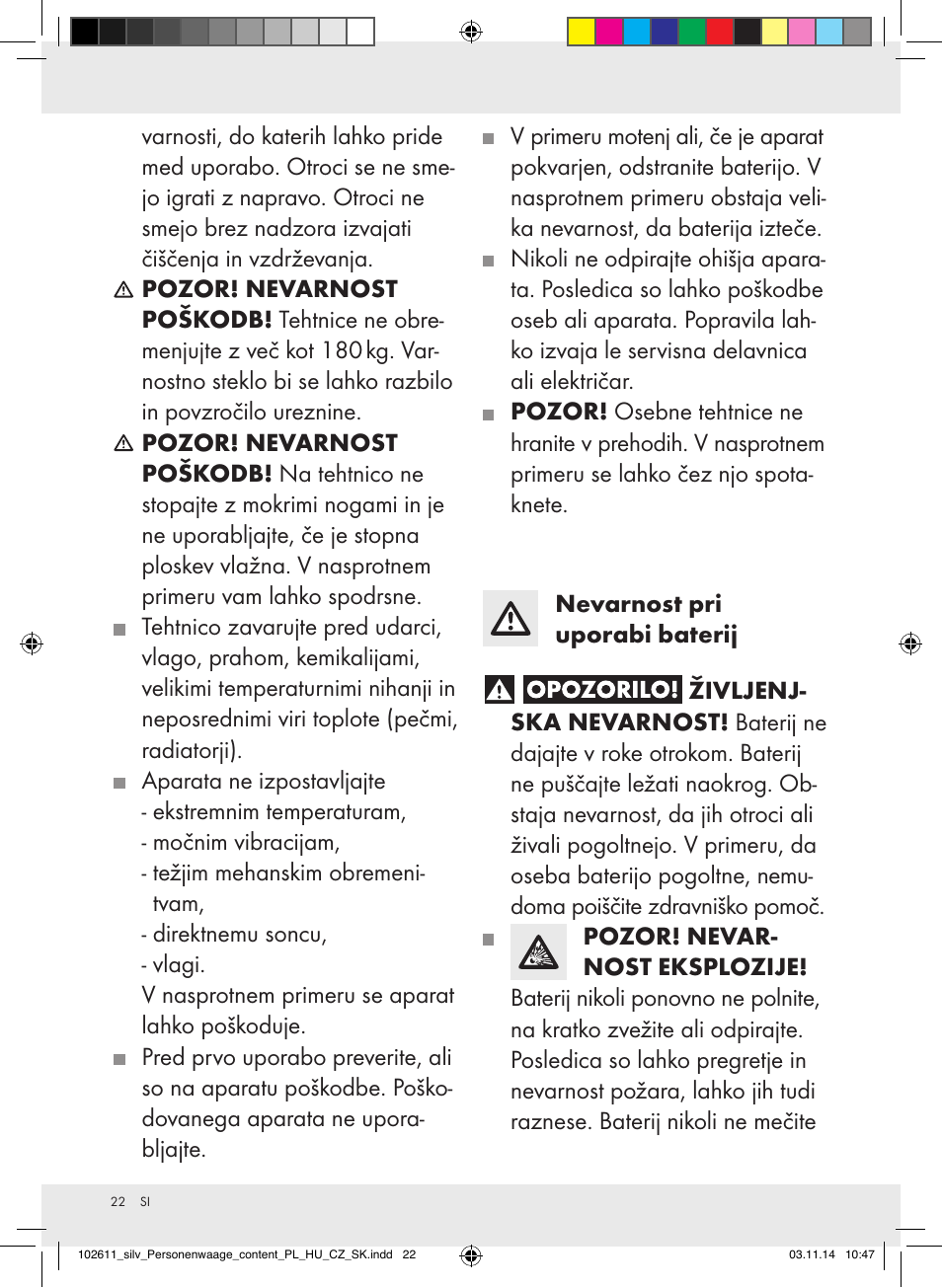 Silvercrest 102611-14-01/102611-14-02 User Manual | Page 22 / 42