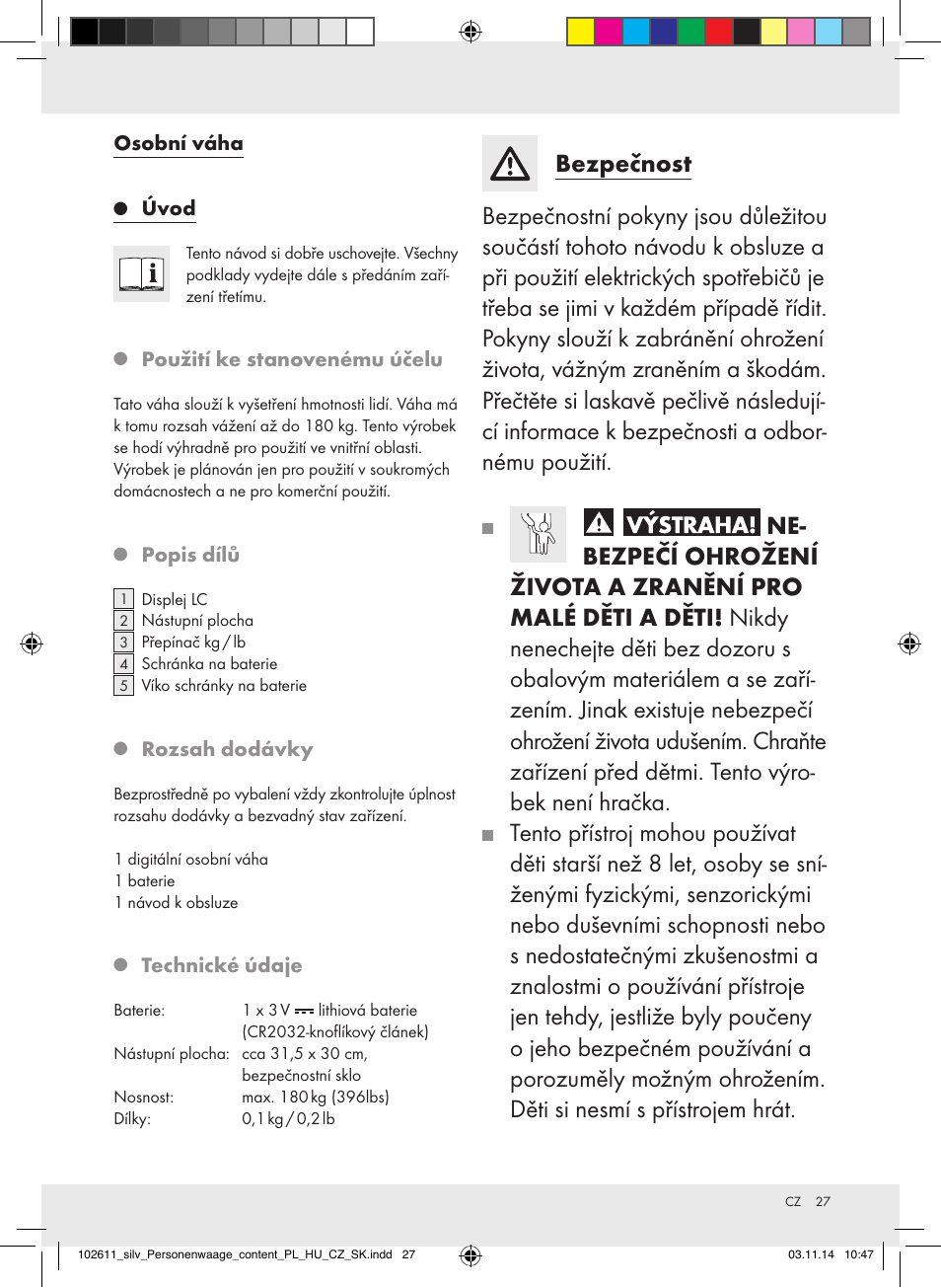 Silvercrest 102611-14-01/102611-14-02 User Manual | Page 27 / 42