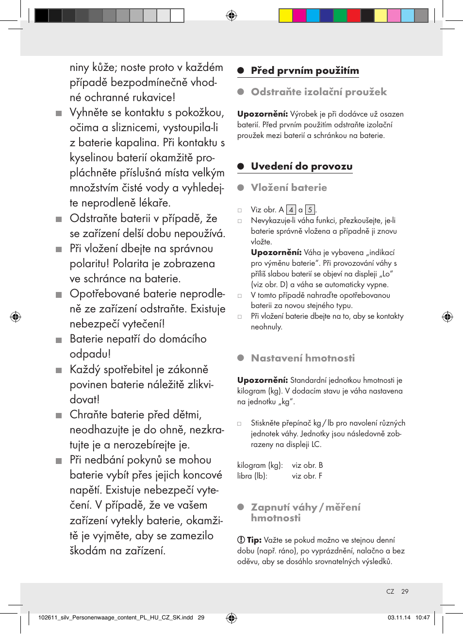 Silvercrest 102611-14-01/102611-14-02 User Manual | Page 29 / 42