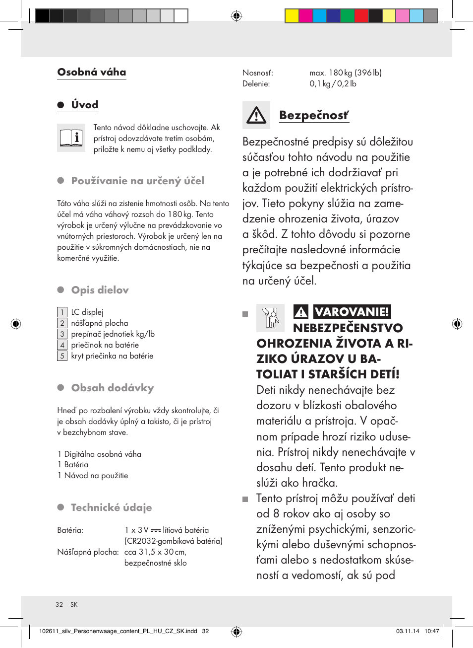 Silvercrest 102611-14-01/102611-14-02 User Manual | Page 32 / 42