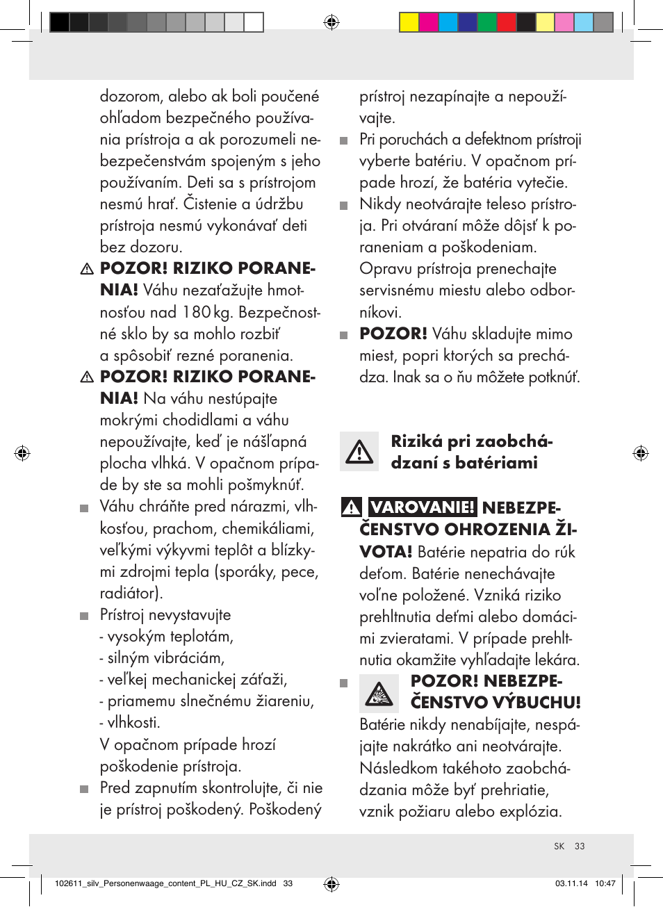 Silvercrest 102611-14-01/102611-14-02 User Manual | Page 33 / 42