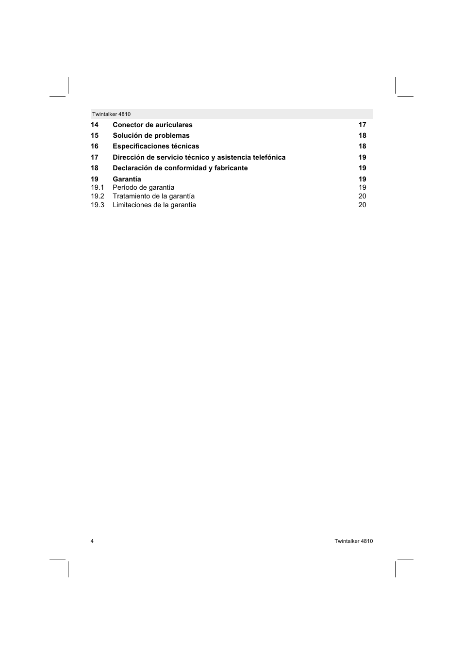 Silvercrest TWINTALKER 4810 User Manual | Page 4 / 96