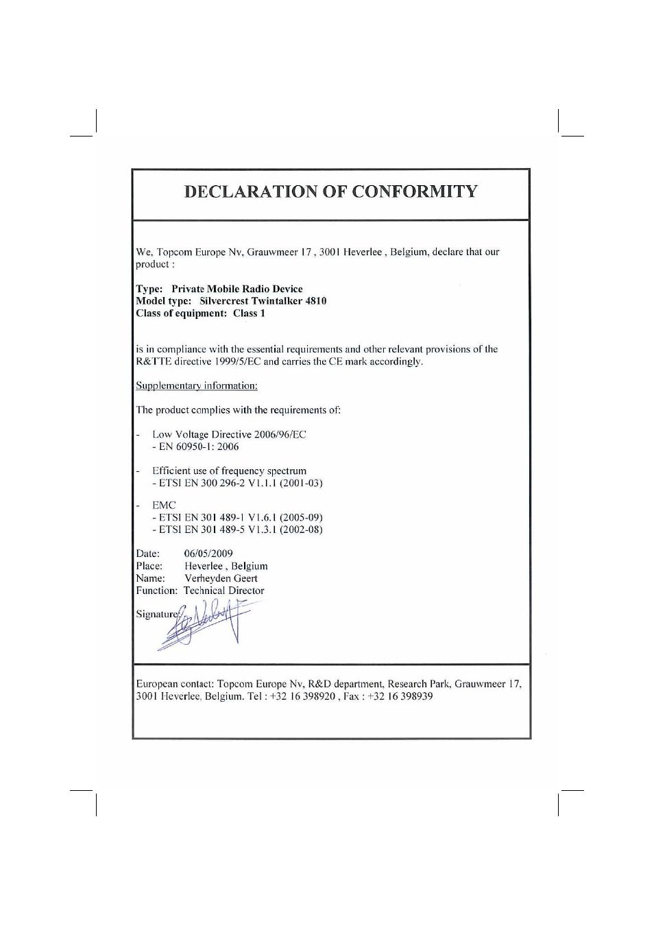 Silvercrest TWINTALKER 4810 User Manual | Page 95 / 96