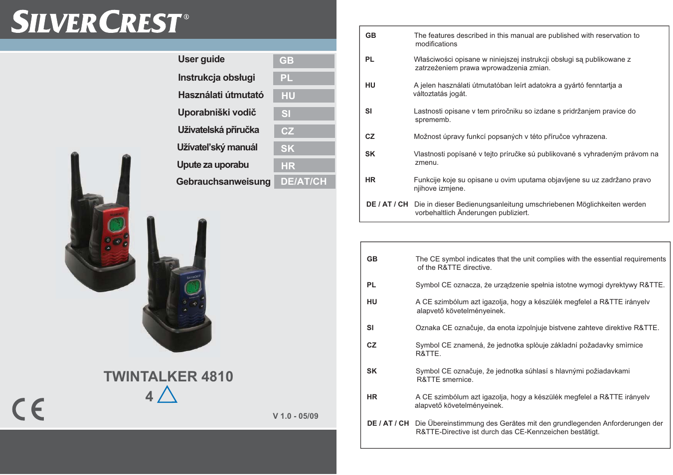 Silvercrest TWINTALKER 4810 User Manual | 148 pages