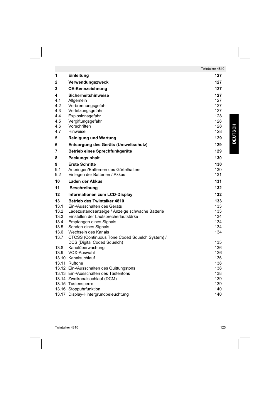 Silvercrest TWINTALKER 4810 User Manual | Page 125 / 148