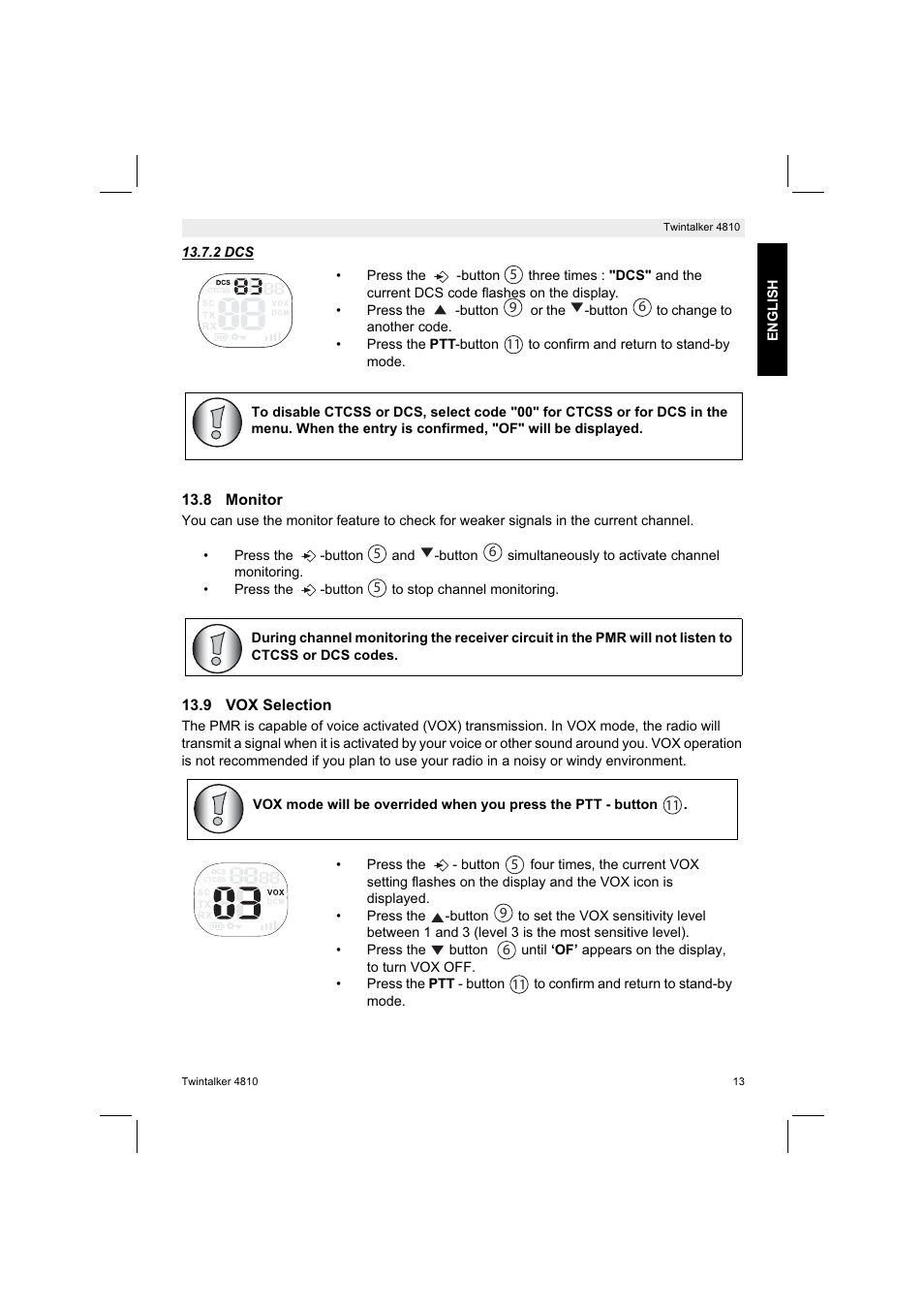 Silvercrest TWINTALKER 4810 User Manual | Page 13 / 148