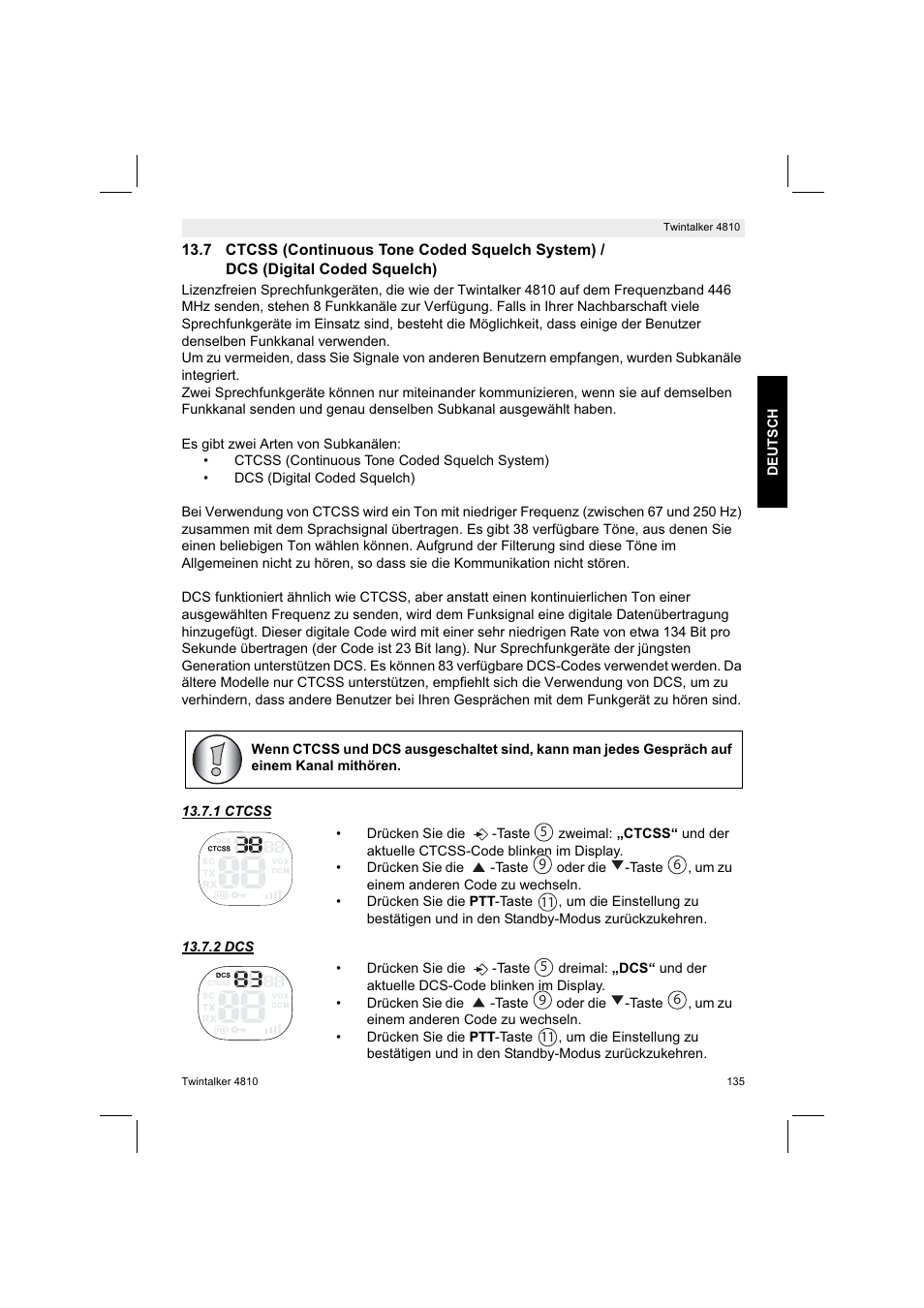 Silvercrest TWINTALKER 4810 User Manual | Page 135 / 148