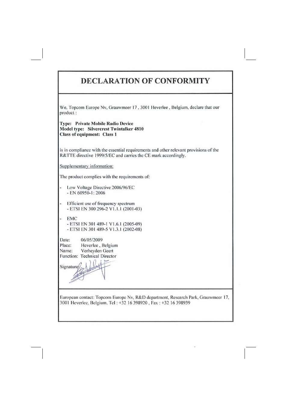 Silvercrest TWINTALKER 4810 User Manual | Page 147 / 148