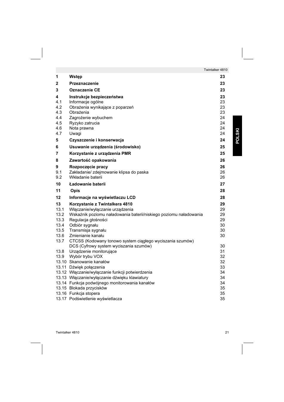 Silvercrest TWINTALKER 4810 User Manual | Page 21 / 148