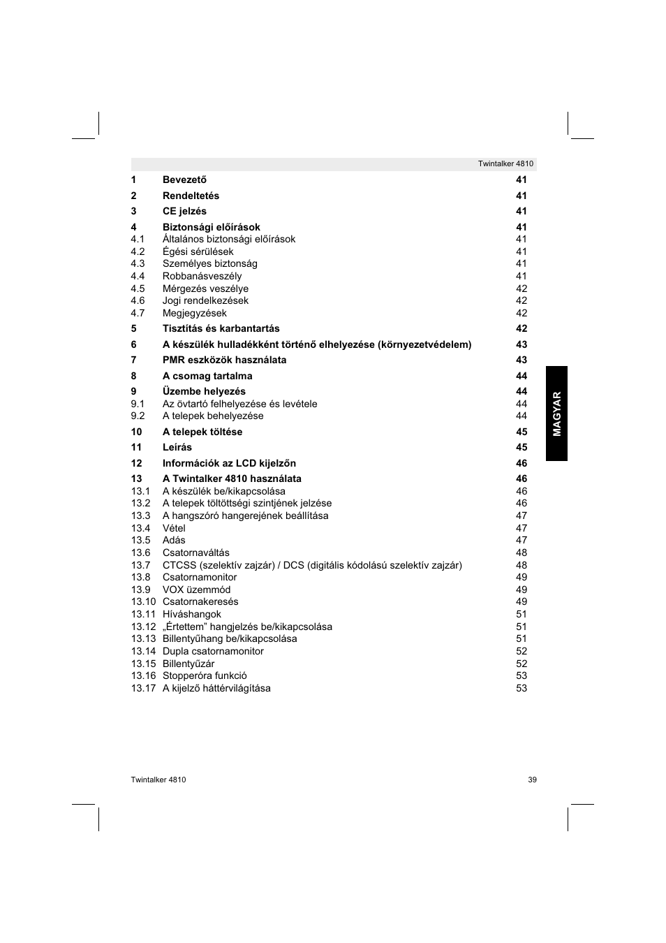 Silvercrest TWINTALKER 4810 User Manual | Page 39 / 148