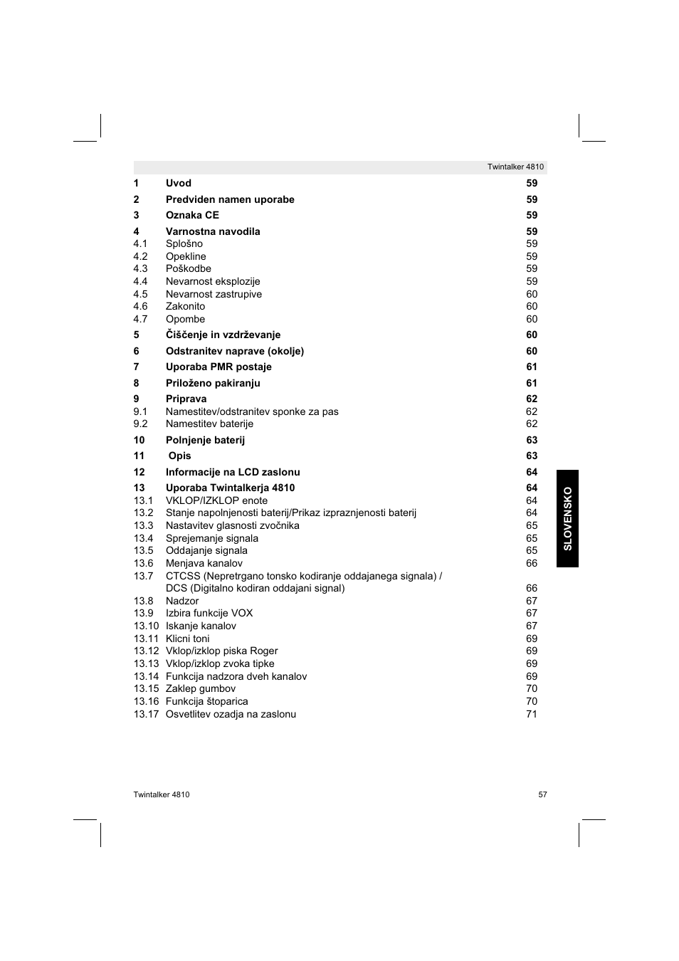 Silvercrest TWINTALKER 4810 User Manual | Page 57 / 148