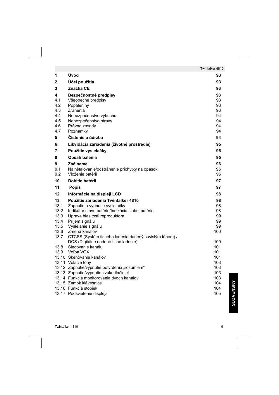 Silvercrest TWINTALKER 4810 User Manual | Page 91 / 148