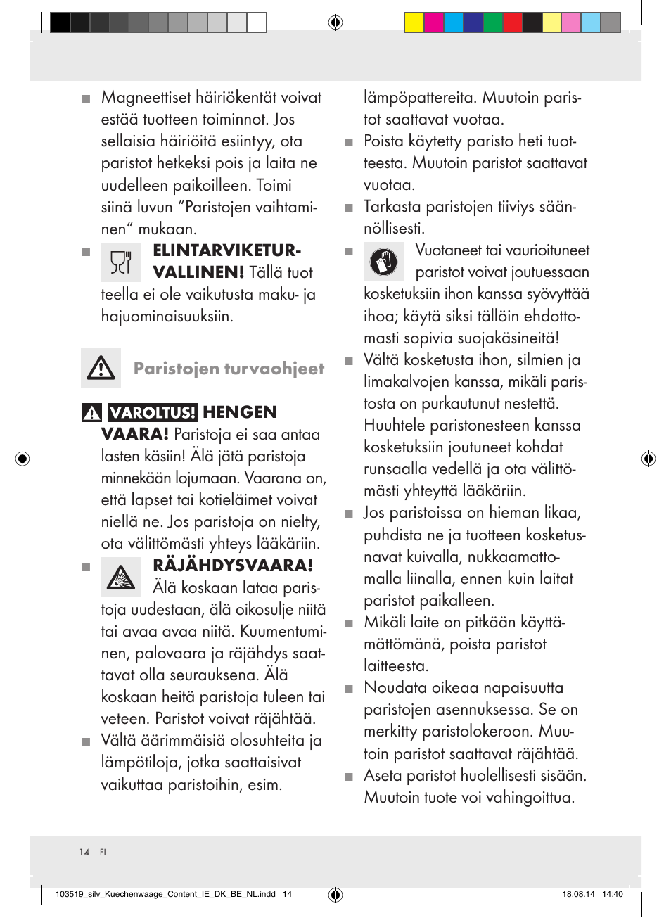 Silvercrest H14271A/H14271B/H14271C User Manual | Page 14 / 55