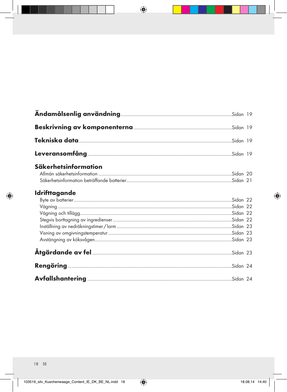 Silvercrest H14271A/H14271B/H14271C User Manual | Page 18 / 55
