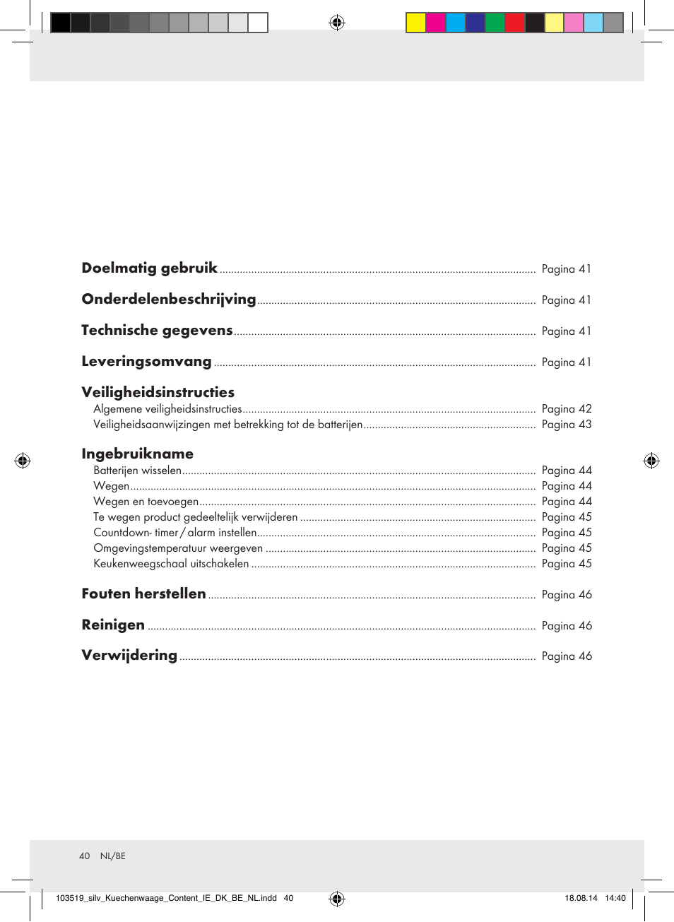 Silvercrest H14271A/H14271B/H14271C User Manual | Page 40 / 55