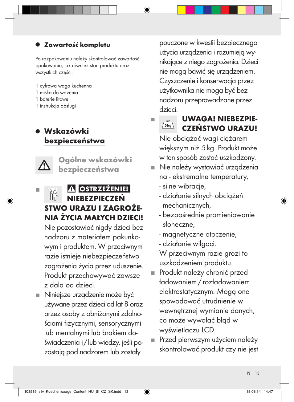 Silvercrest H14271A/H14271B/H14271C User Manual | Page 13 / 56