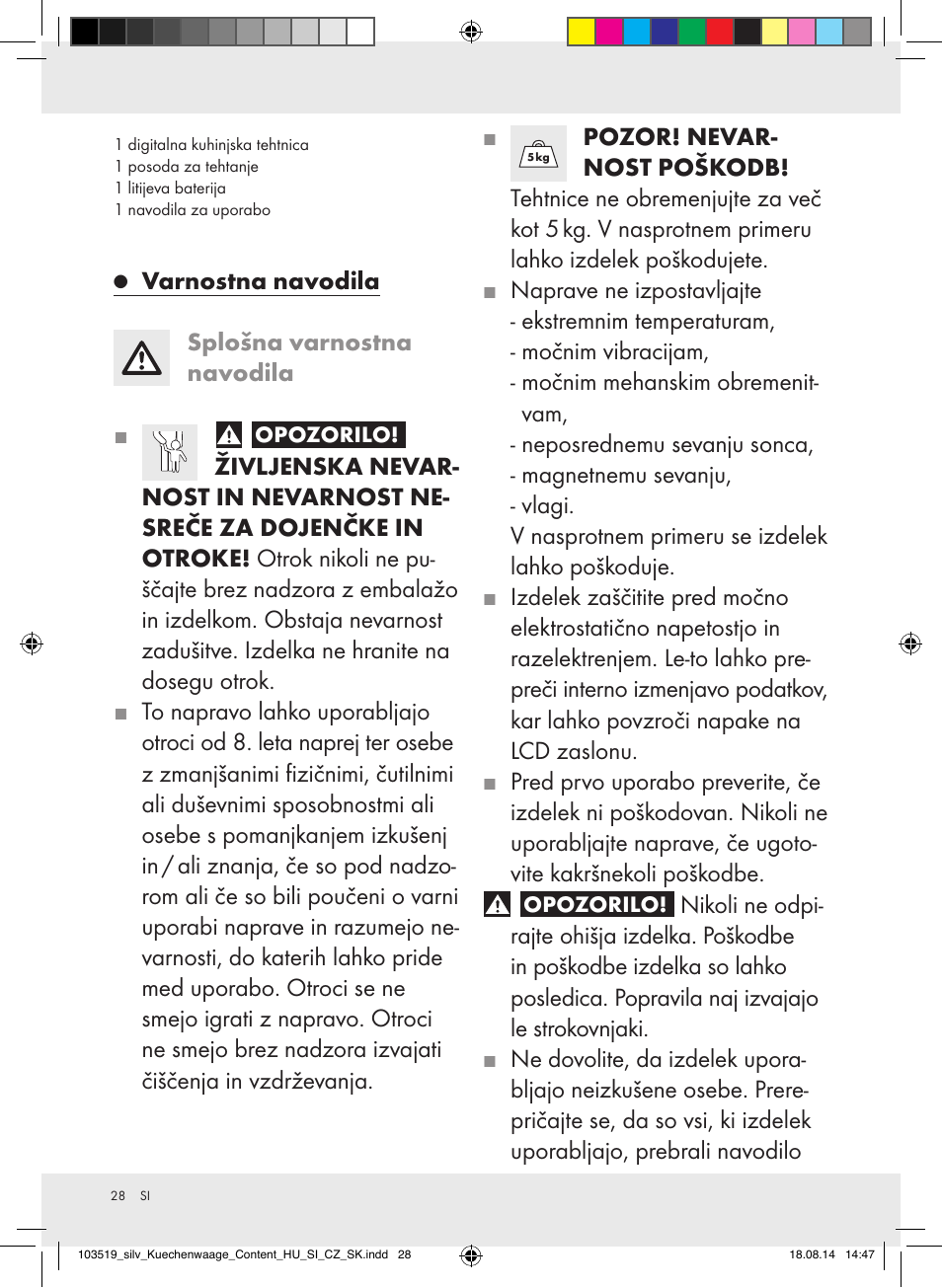 Silvercrest H14271A/H14271B/H14271C User Manual | Page 28 / 56