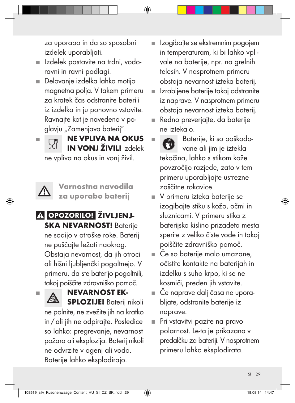 Silvercrest H14271A/H14271B/H14271C User Manual | Page 29 / 56