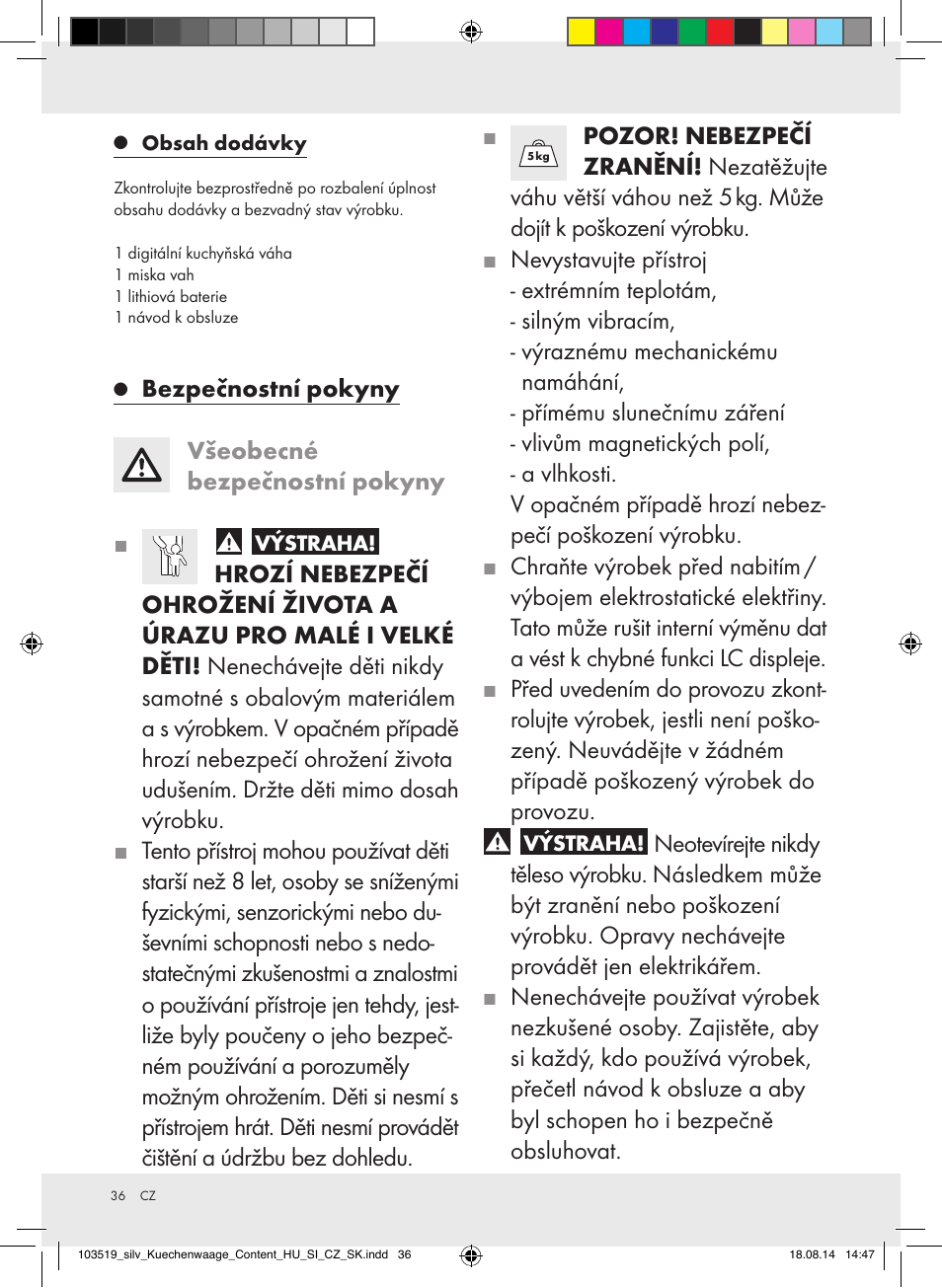 Silvercrest H14271A/H14271B/H14271C User Manual | Page 36 / 56