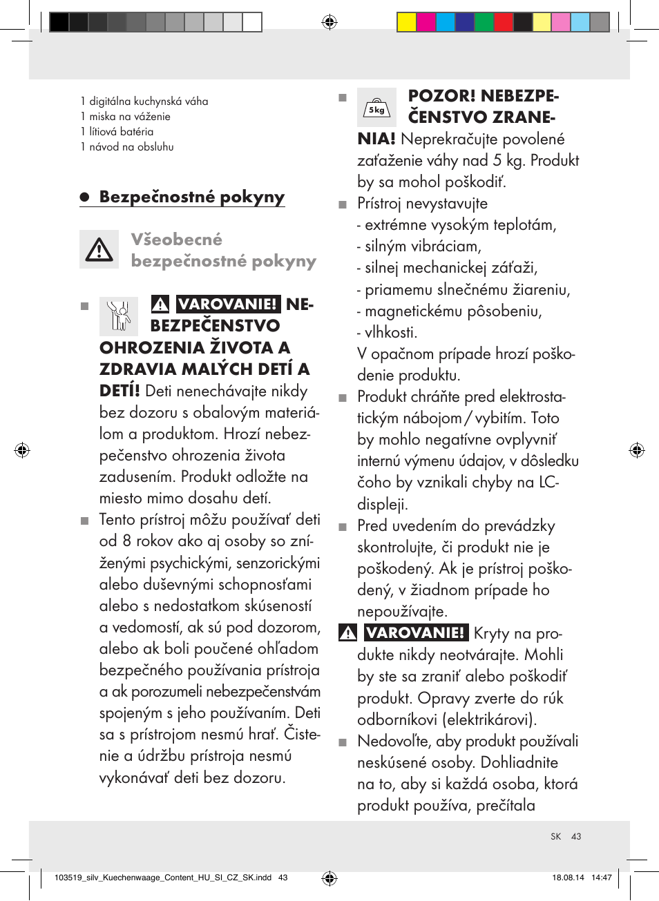 Silvercrest H14271A/H14271B/H14271C User Manual | Page 43 / 56
