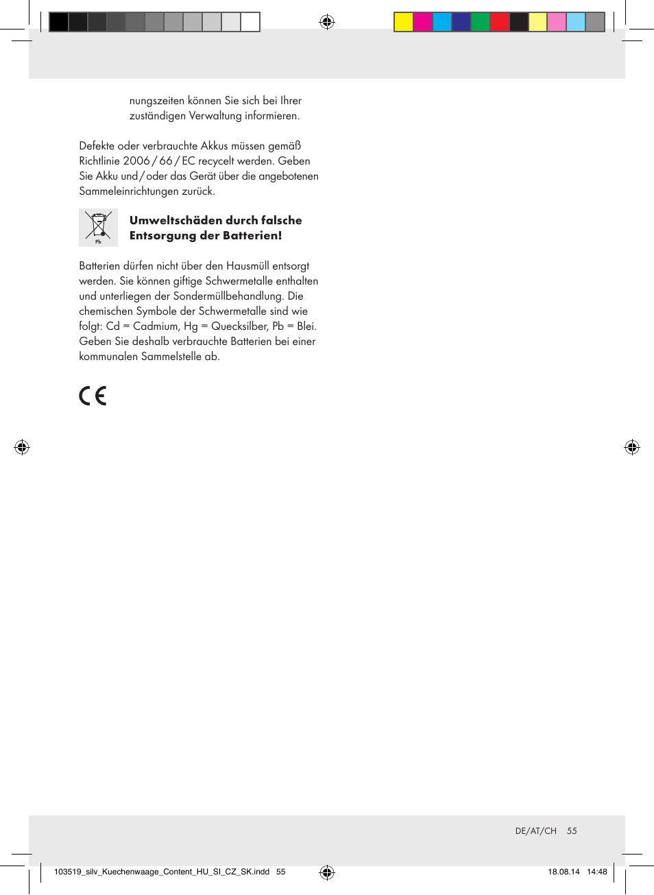 Silvercrest H14271A/H14271B/H14271C User Manual | Page 55 / 56