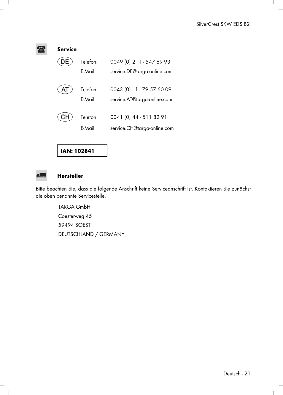 Silvercrest SKW EDS B2 User Manual | Page 23 / 34