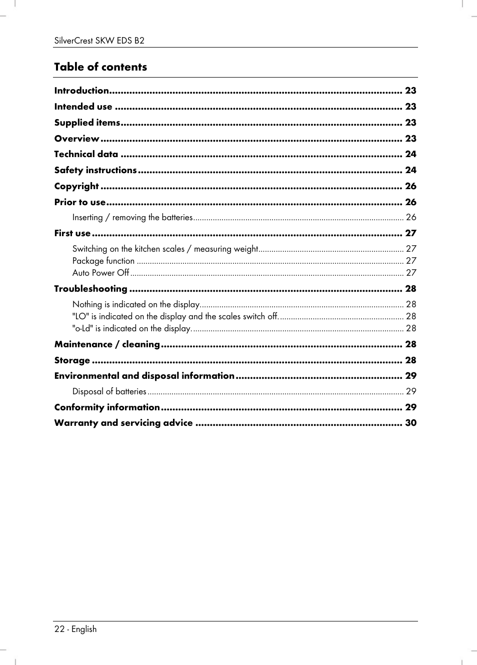 Silvercrest SKW EDS B2 User Manual | Page 24 / 34