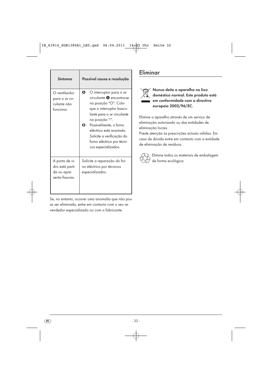 Eliminar | Silvercrest SGB 1380 B2 User Manual | Page 34 / 60