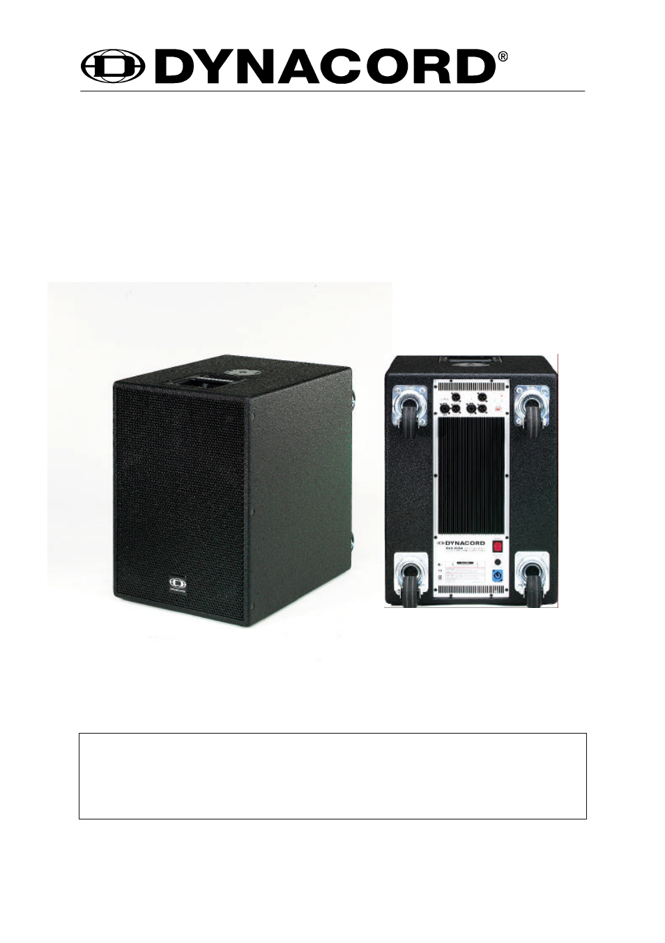 Dynacord 800 A User Manual | 29 pages