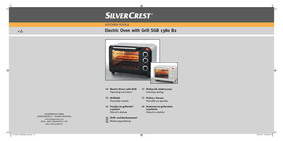 Silvercrest SGB 1380 B2 User Manual | 86 pages