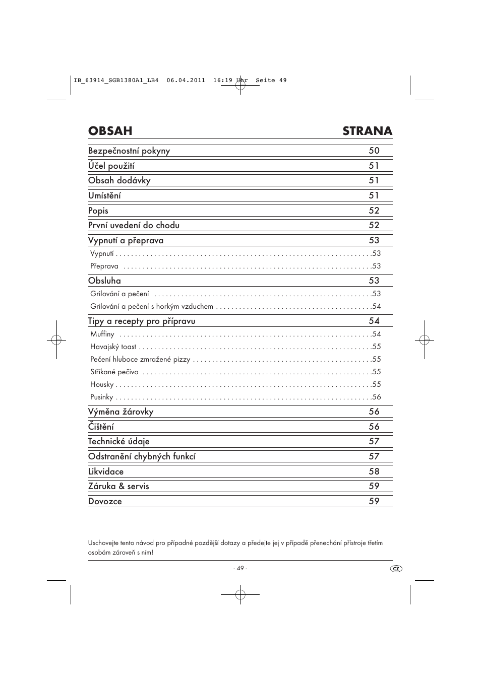 Silvercrest SGB 1380 B2 User Manual | Page 51 / 86