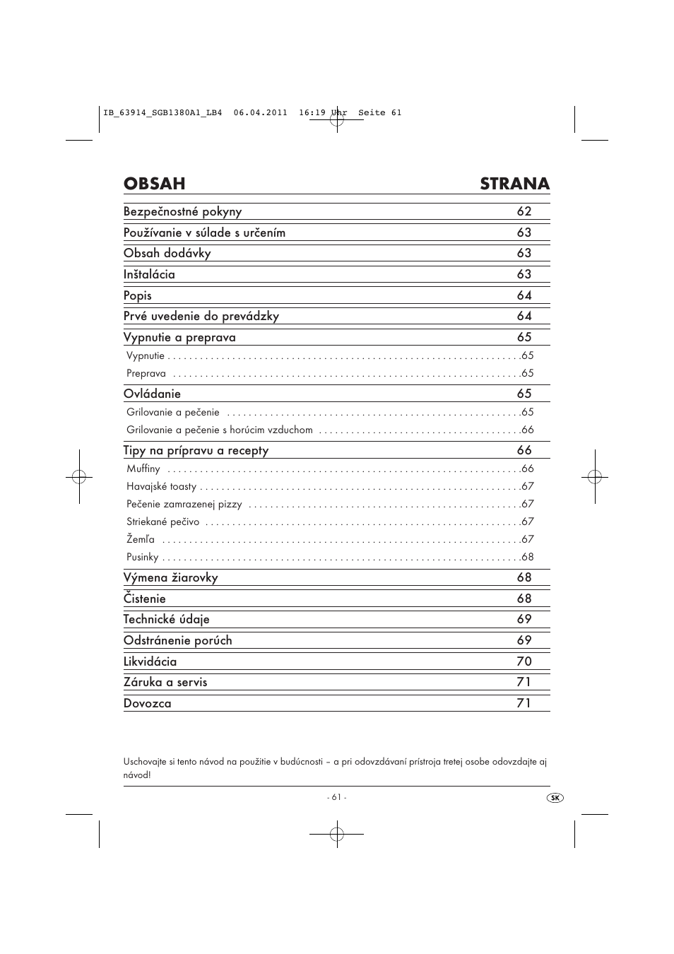Silvercrest SGB 1380 B2 User Manual | Page 63 / 86