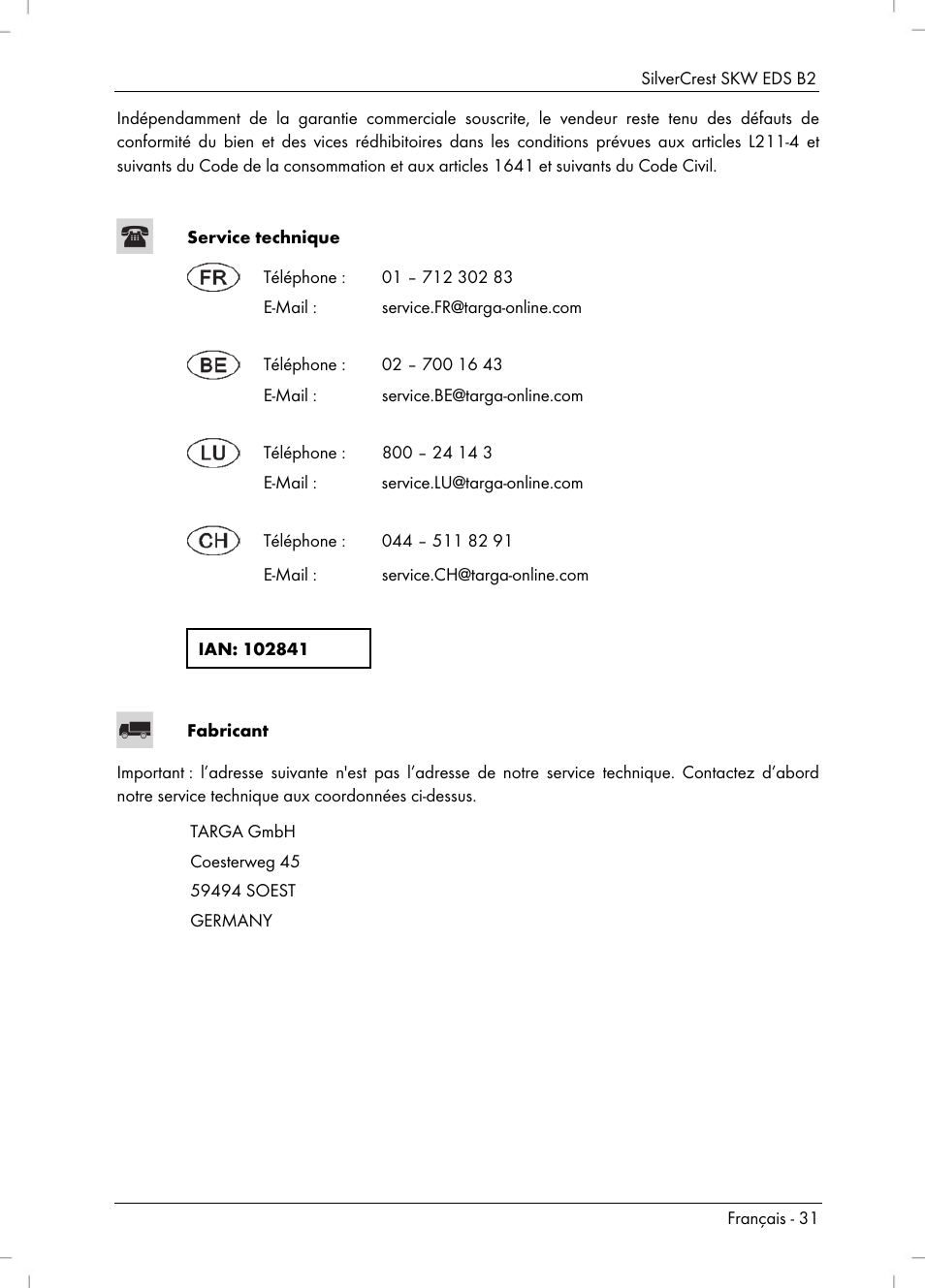 Silvercrest SKW EDS B2 User Manual | Page 33 / 54