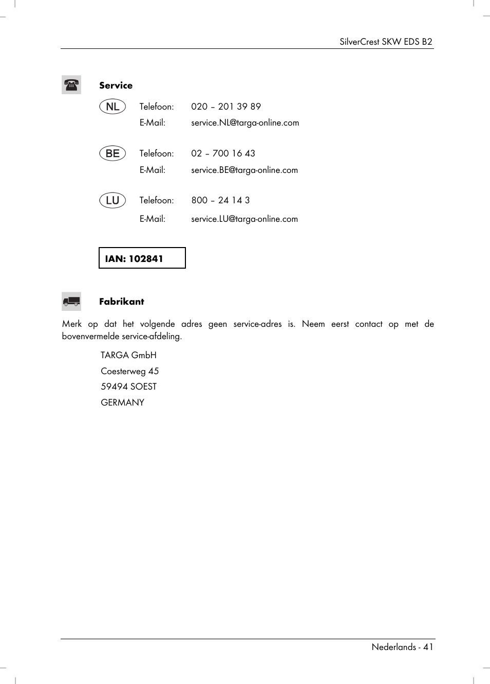 Silvercrest SKW EDS B2 User Manual | Page 43 / 54