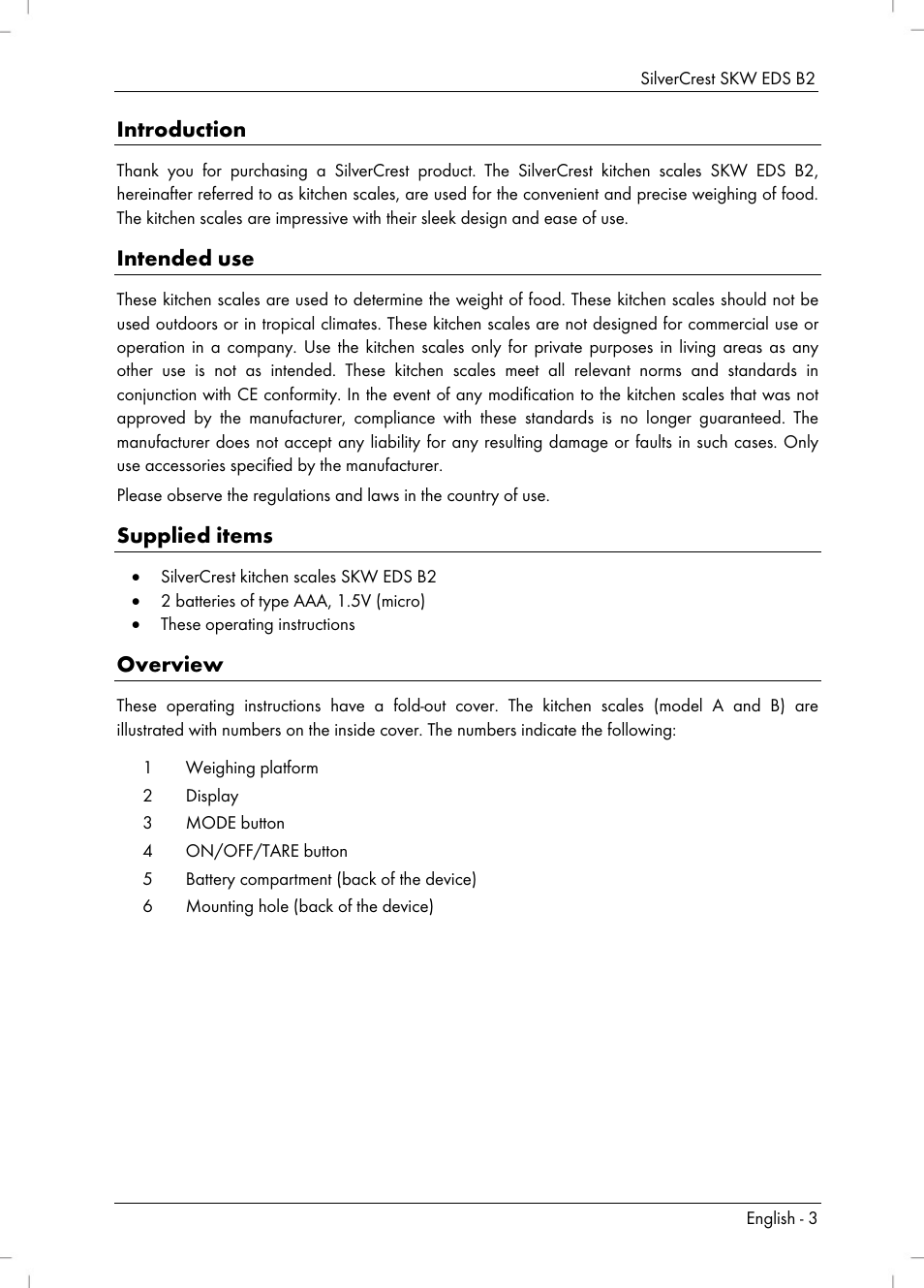 Silvercrest SKW EDS B2 User Manual | Page 5 / 54