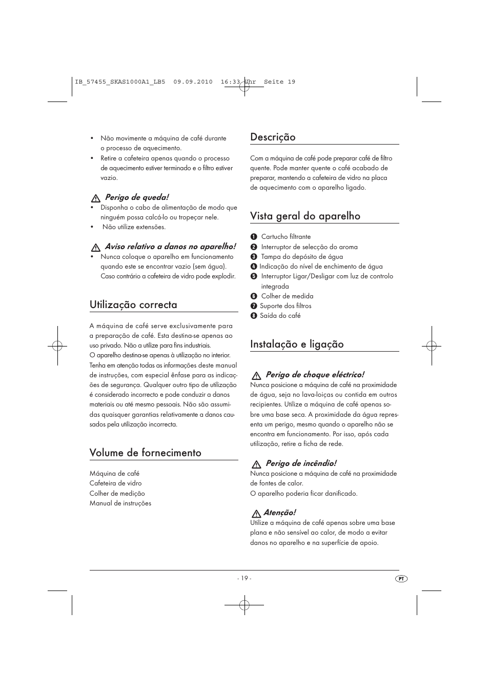 Utilização correcta, Volume de fornecimento, Descrição | Vista geral do aparelho, Instalação e ligação | Silvercrest SKAS 1000 A1 User Manual | Page 21 / 42