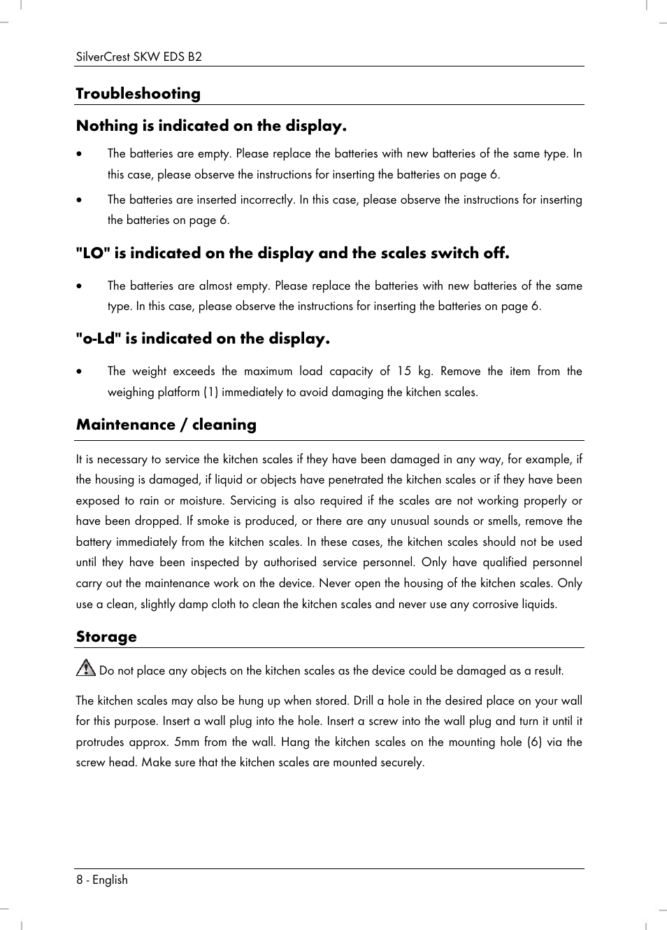 Silvercrest SKW EDS B2 User Manual | Page 10 / 54