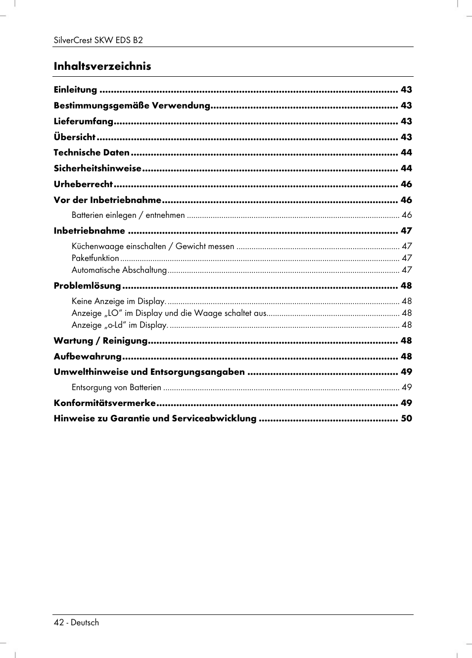 Silvercrest SKW EDS B2 User Manual | Page 44 / 54