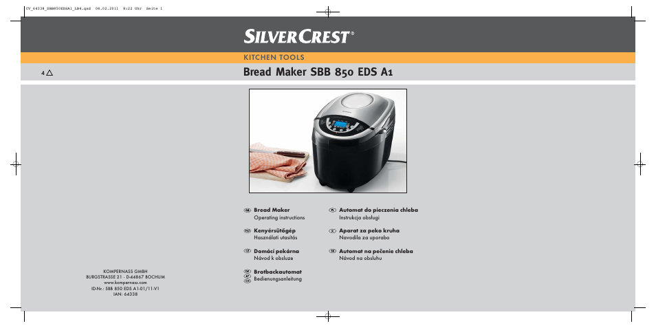 Silvercrest SBB 850 EDS A1 User Manual | 146 pages