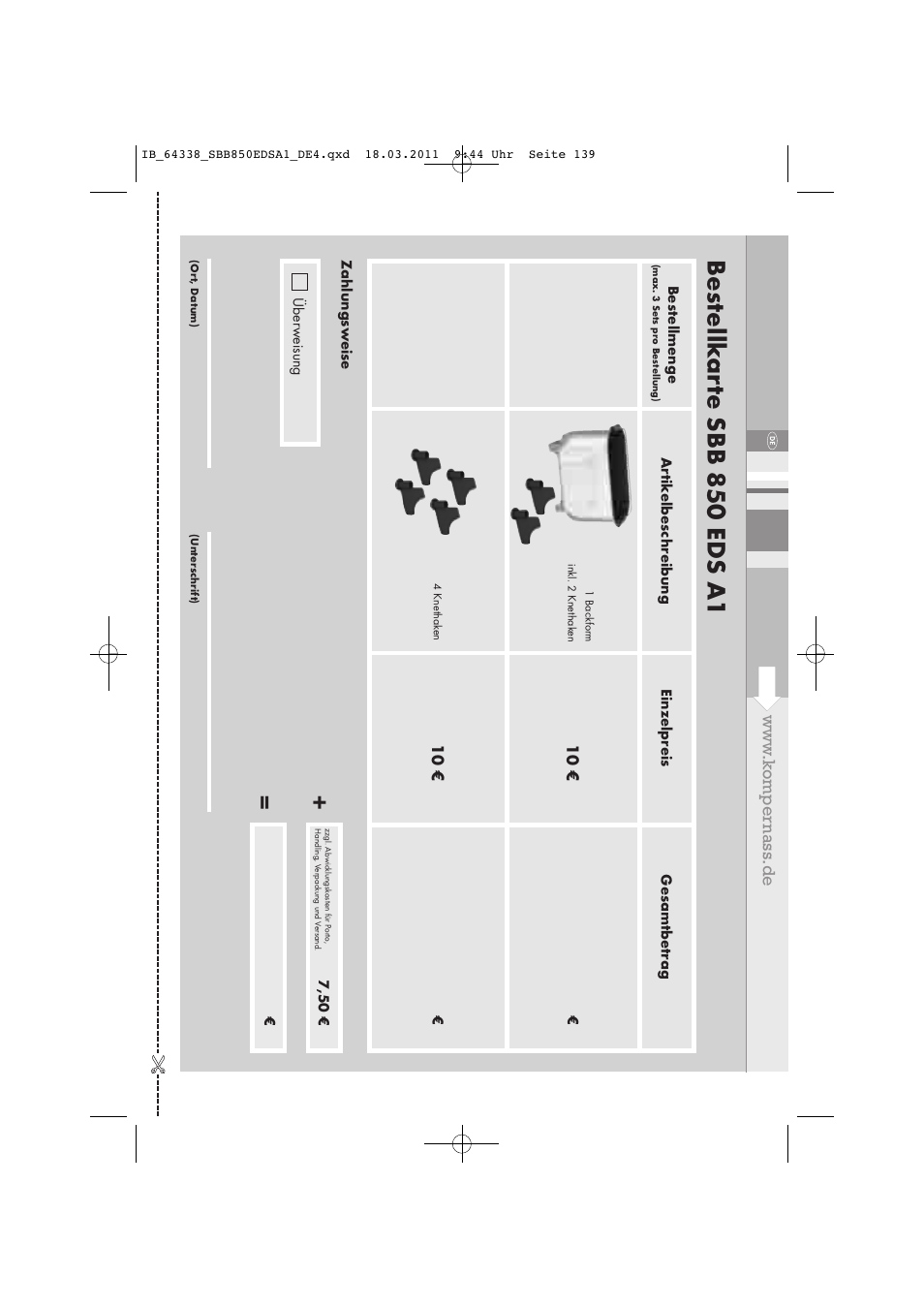 Bes tellk ar te sbb 850 eds a1 | Silvercrest SBB 850 EDS A1 User Manual | Page 141 / 146