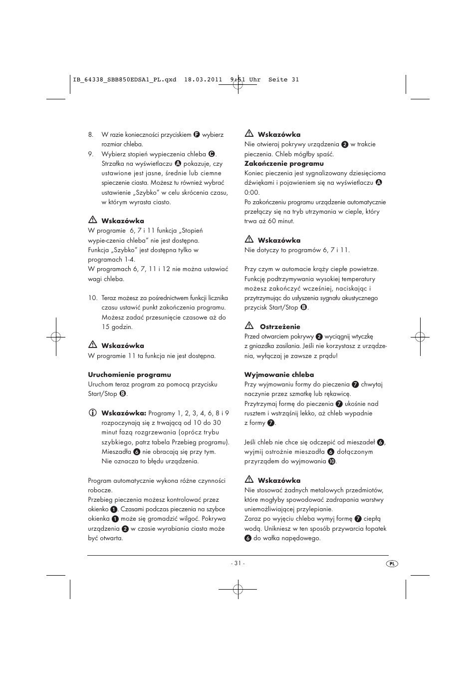 Silvercrest SBB 850 EDS A1 User Manual | Page 33 / 146