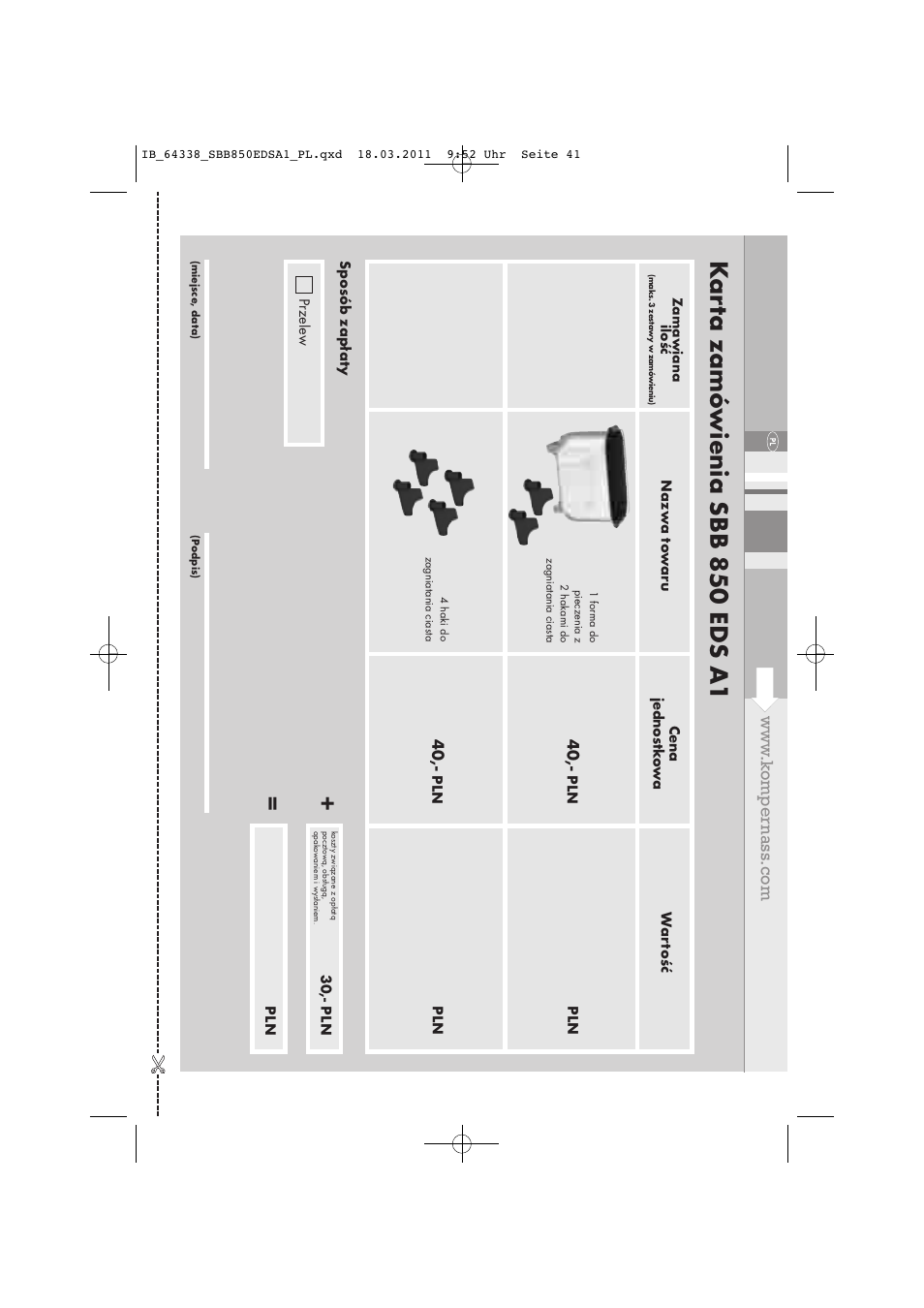 Kar ta zamó wienia sbb 850 eds a1 | Silvercrest SBB 850 EDS A1 User Manual | Page 43 / 146