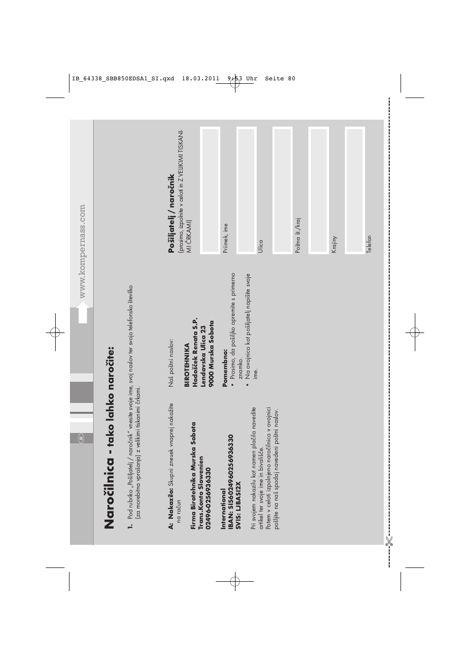 Nar očilnica, Ta k o lahk o nar očit e | Silvercrest SBB 850 EDS A1 User Manual | Page 82 / 146