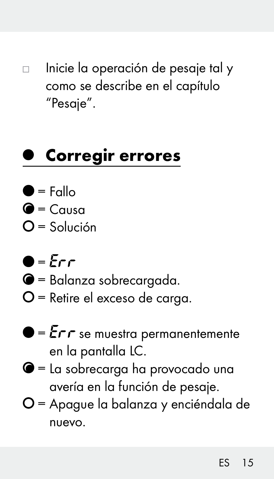 Corregir errores | Silvercrest Z31894 User Manual | Page 15 / 90