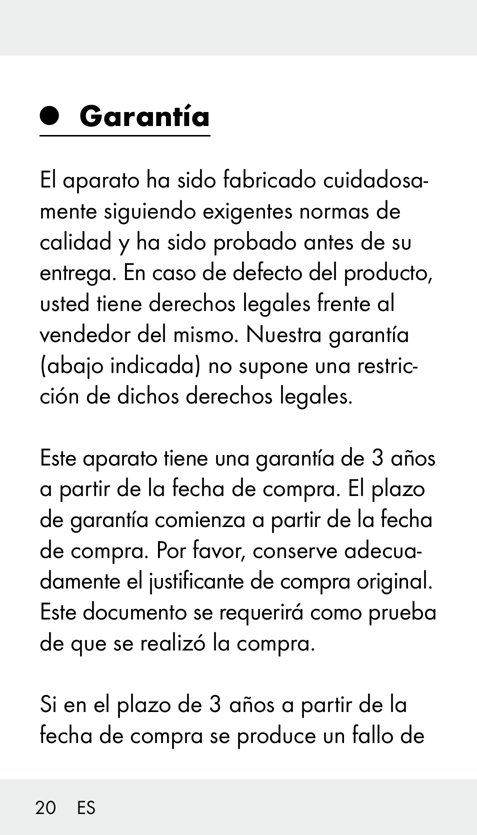 Garantía | Silvercrest Z31894 User Manual | Page 20 / 90