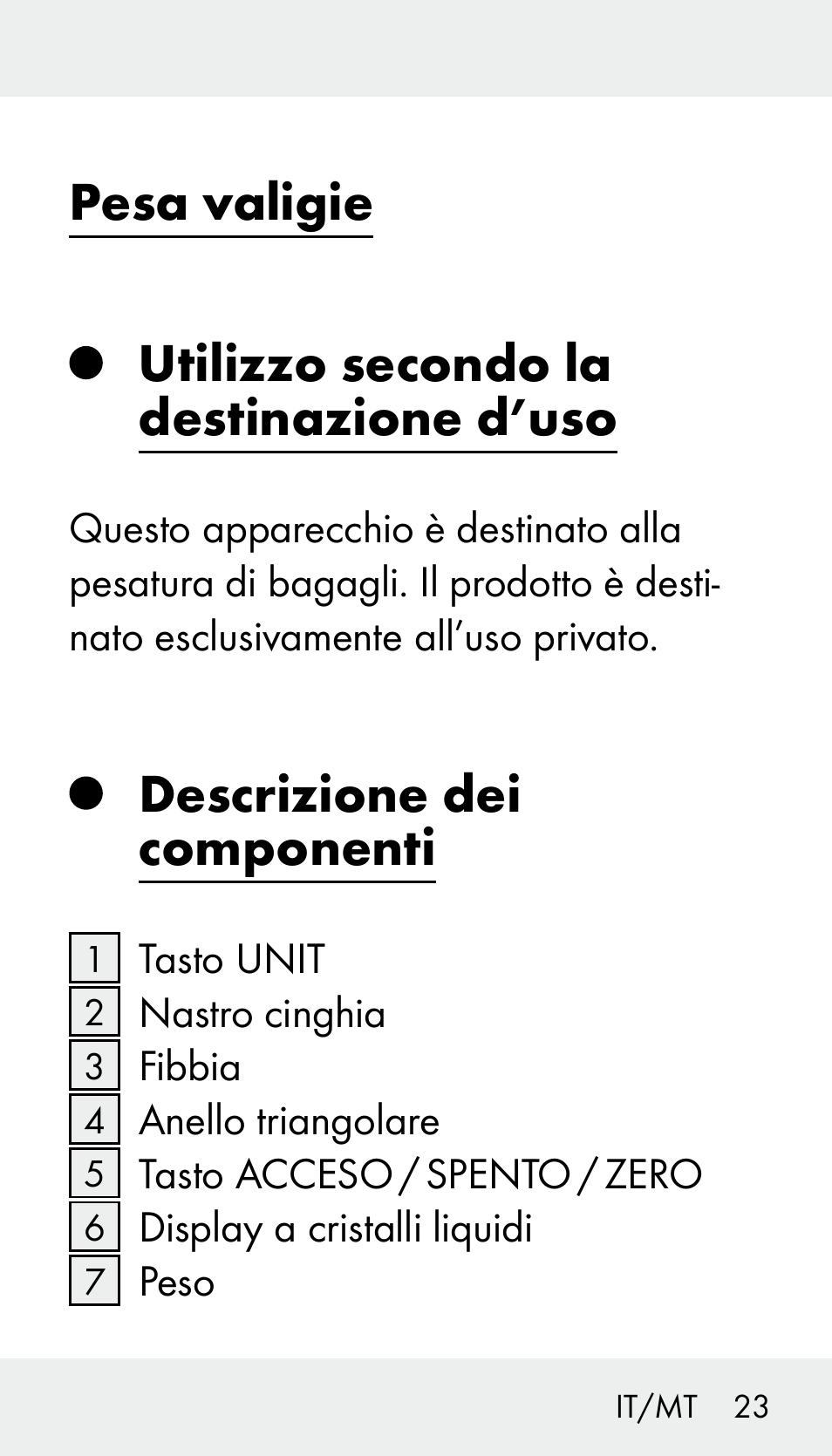 Descrizione dei componenti | Silvercrest Z31894 User Manual | Page 23 / 90