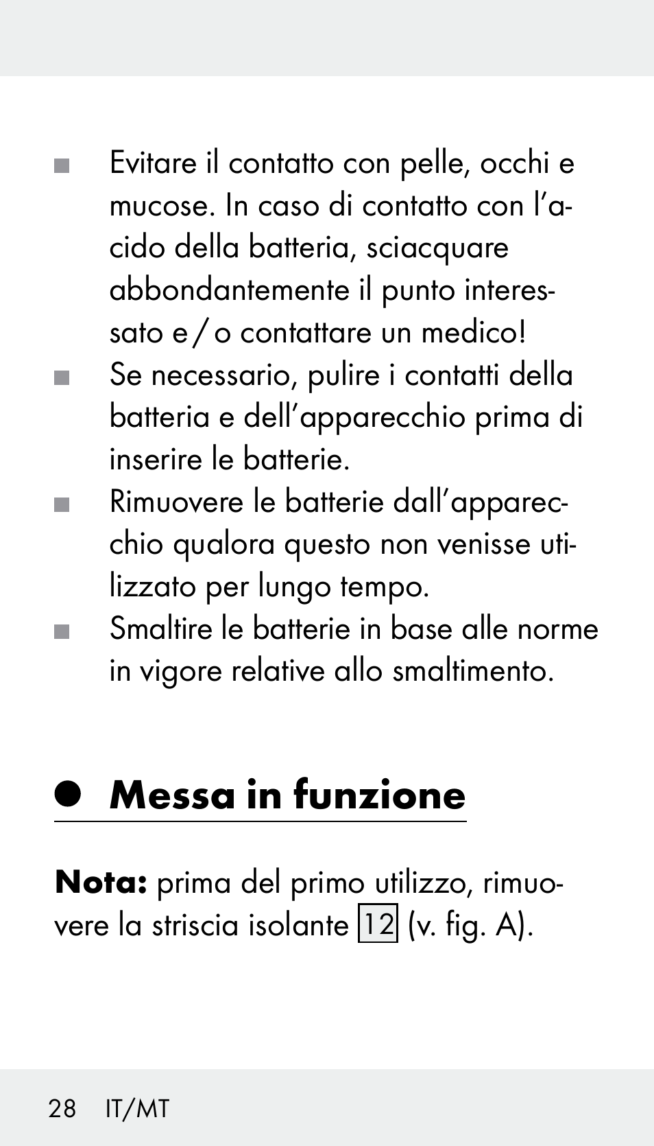 Messa in funzione | Silvercrest Z31894 User Manual | Page 28 / 90