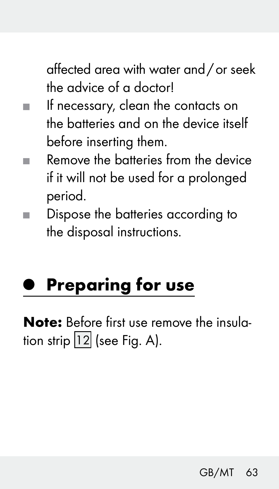 Preparing for use | Silvercrest Z31894 User Manual | Page 63 / 90