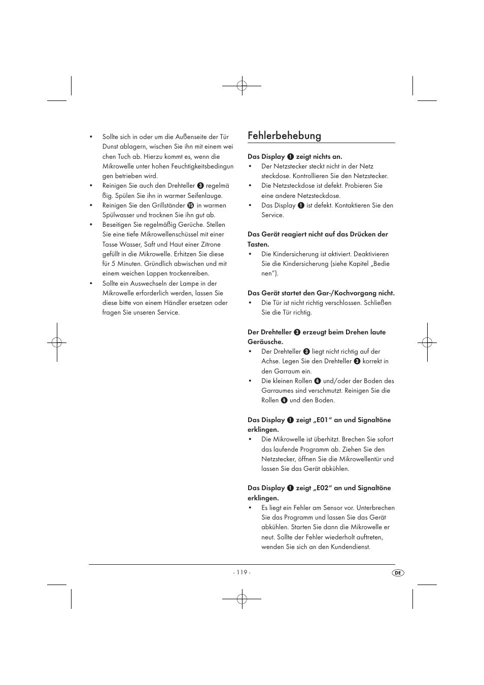 Fehlerbehebung | Silvercrest SMW 900 EDS A1 User Manual | Page 121 / 123
